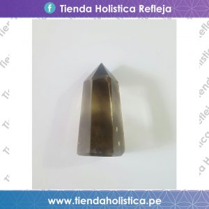 Obelisco de cuarzo ahumado