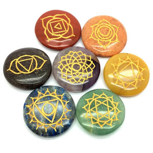 Set de Piedras de los 7 Chakras Grabadas - Imagen 3