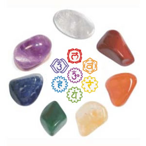 Set de Piedras Tamboreadas Colores de los Chakras