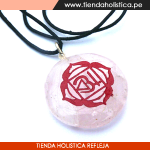 Dije en Cuarzo Cristal Muladhara grabado con el Sanscrito 1er Chakra - Imagen 3