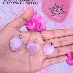 Dije Cuarzo Rosa Corazón