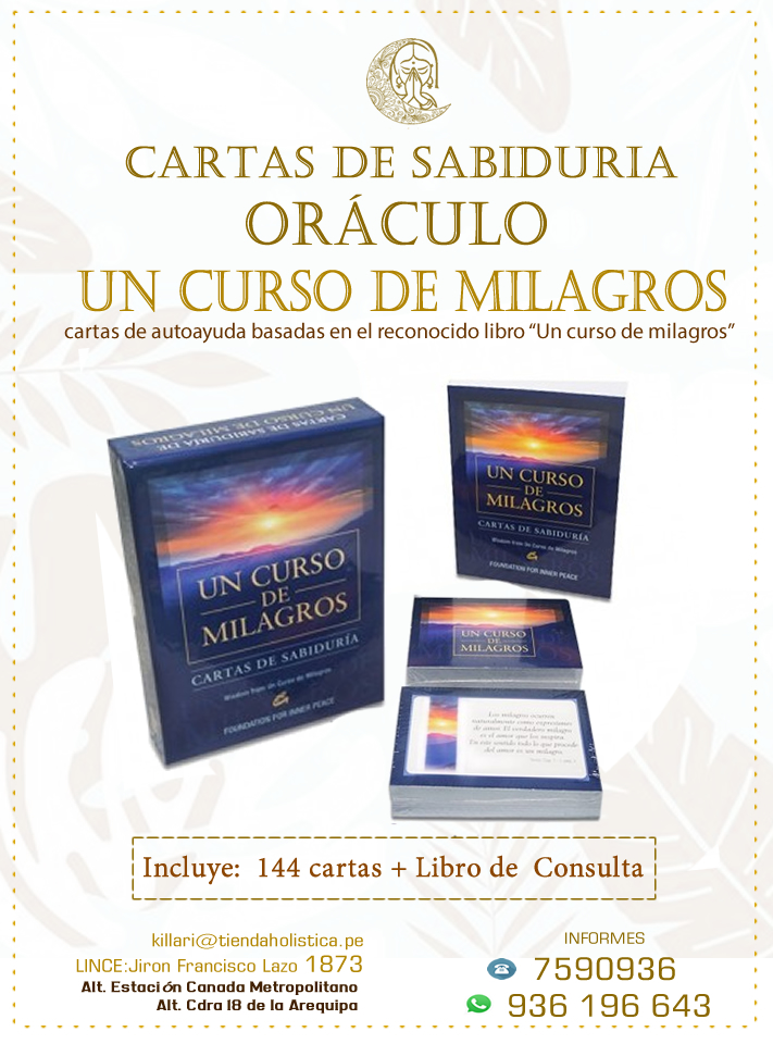 Oraculo Un Curso de Milagros, Tioenda Holistica Killari
