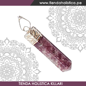 Lepidolite cap pencil pendants_Dije de Lepidolita_Killari Tienda Holistica
