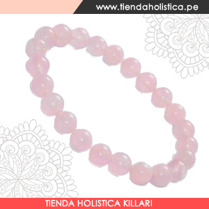 Pulsera de Cuarzo Rosa Piedra Natural en Killari Tienda Holistica