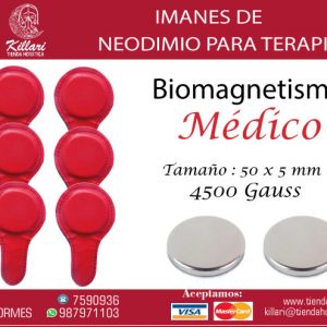 Iman Disco de 50mm*5mm para Biomagnetismo Médico