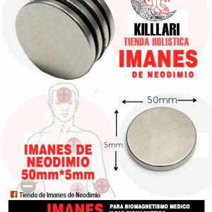 Iman de Neodimio 50mm X 5mm sin forro