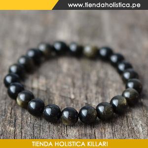 Pulsera Obsidiana Lluvia de Oro