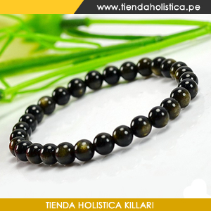 Pulsera Obsidiana Lluvia de Oro