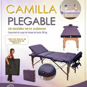 CAMILLA PLEGABLE 03 Cuerpos, HECHO DE MADERA HAYA ALEMANA VIOLETA