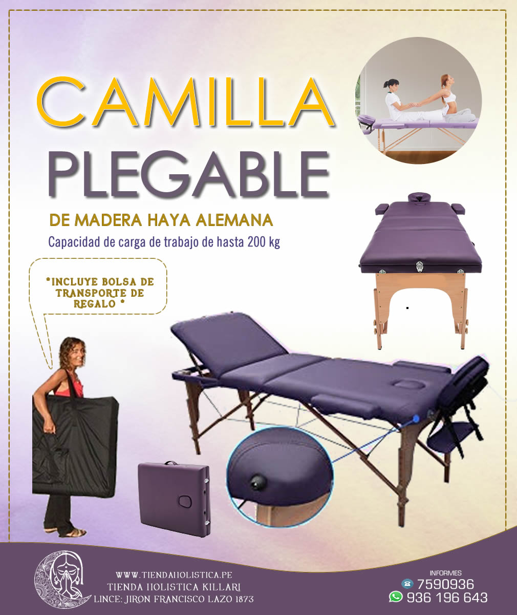CAMILLA PLEGABLE 03 Cuerpos, HECHO DE MADERA HAYA ALEMANA VIOLETA