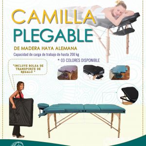CAMILLA PLEGABLE 03 Cuerpos, HECHO DE MADERA HAYA ALEMANA TURQUESA