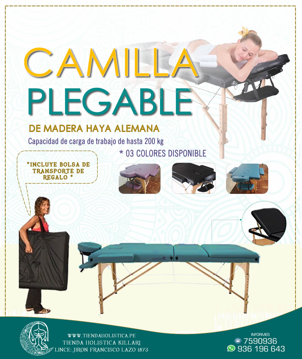 CAMILLA PLEGABLE 03 Cuerpos, HECHO DE MADERA HAYA ALEMANA TURQUESA