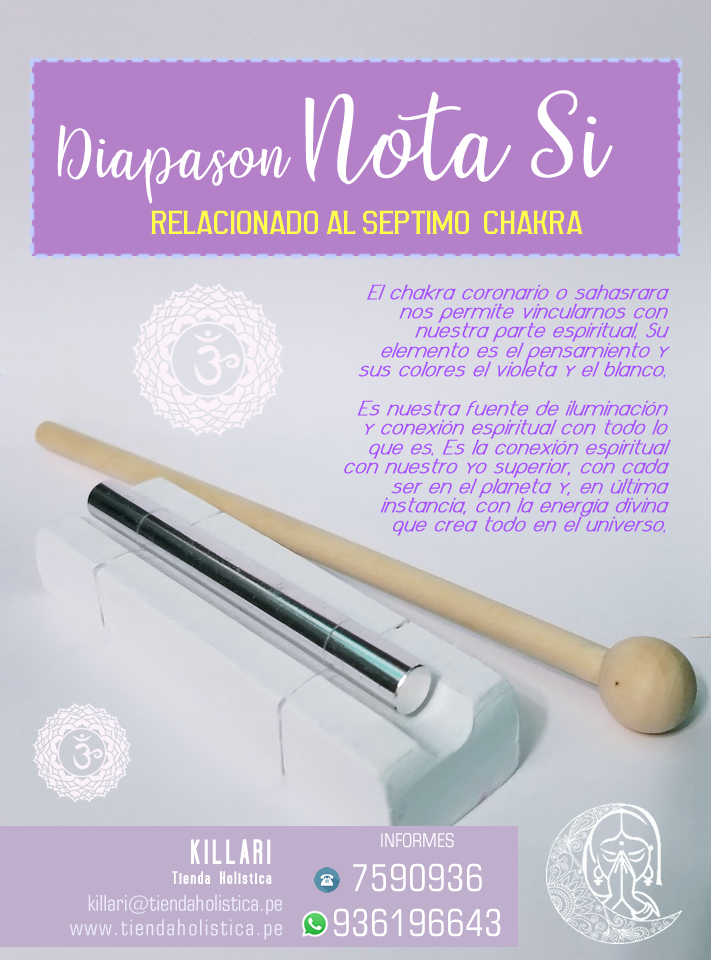 Diapasón Terapéutico Nota "Si" 7mo Chakra - Coronario