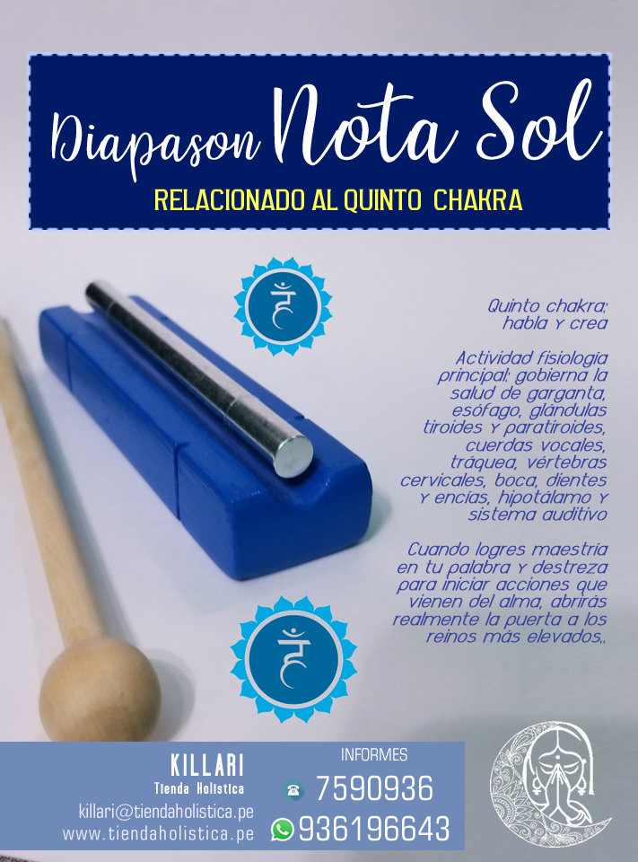 Diapasón Terapéutico Nota "So" 5to Chakra - Garganta