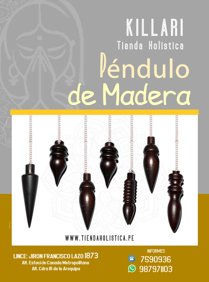 Pendulo de Madera Rose, Mix, Tienda Holistica Killari
