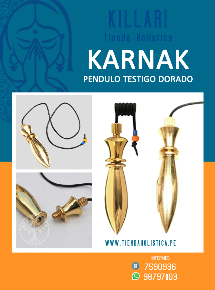 Pendulo Karnak Dorado Testigo de Metal