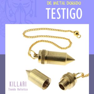 Pendulo Testigo Dorado