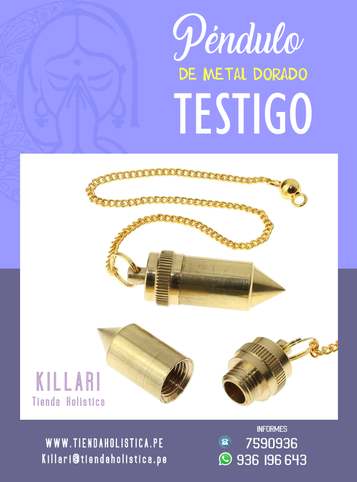 Pendulo Testigo Dorado