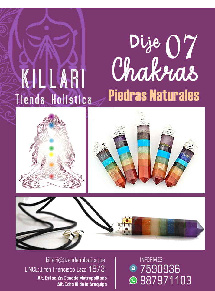 Colgante Pencil de los Siete Chakras