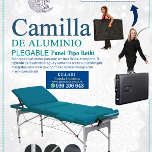 Camilla de Aluminio, 03 Cuerpos color Turqueza