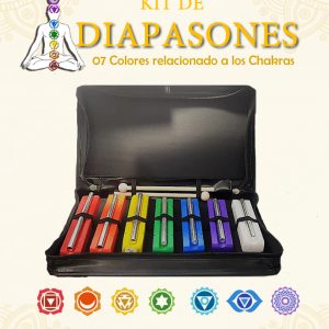 Set de Diapasones Terapéuticos Relacionado a los 7 Chakras
