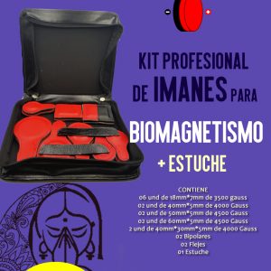 KIT PROFESIONAL DE IMANES PARA BIOMAGNETISMO MEDICO ESTUCHE