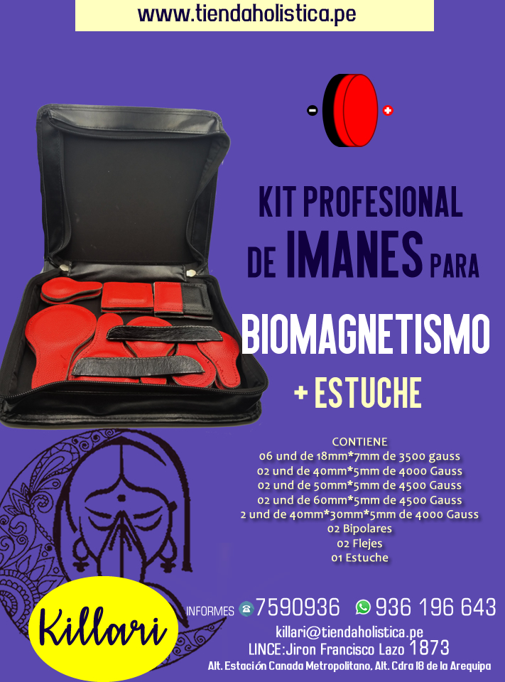 KIT PROFESIONAL DE IMANES PARA BIOMAGNETISMO MEDICO ESTUCHE
