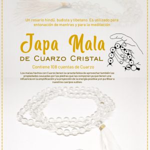 Japa Mala de Cuarzo Cristal
