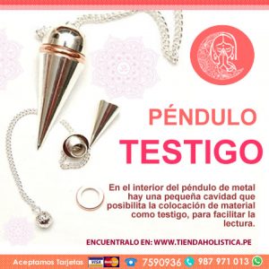 Pendulo Cono Testigo Plateado