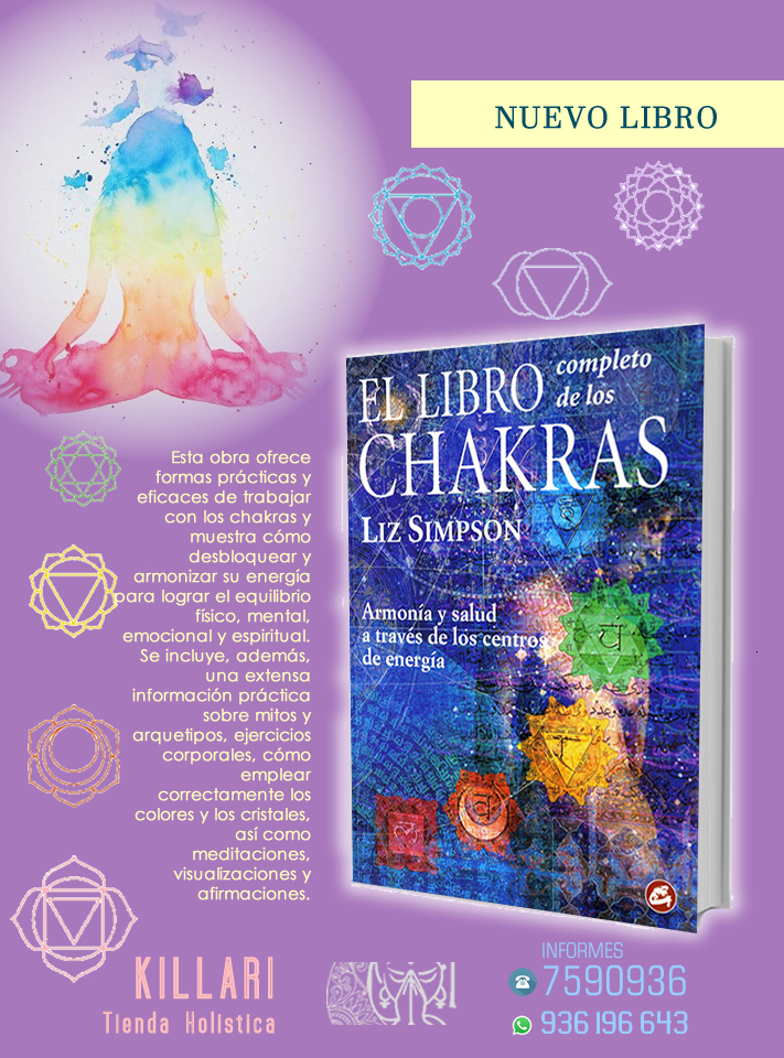 Libro completo de los chakras, de Liz Simpson, Tienda Holistica Killari